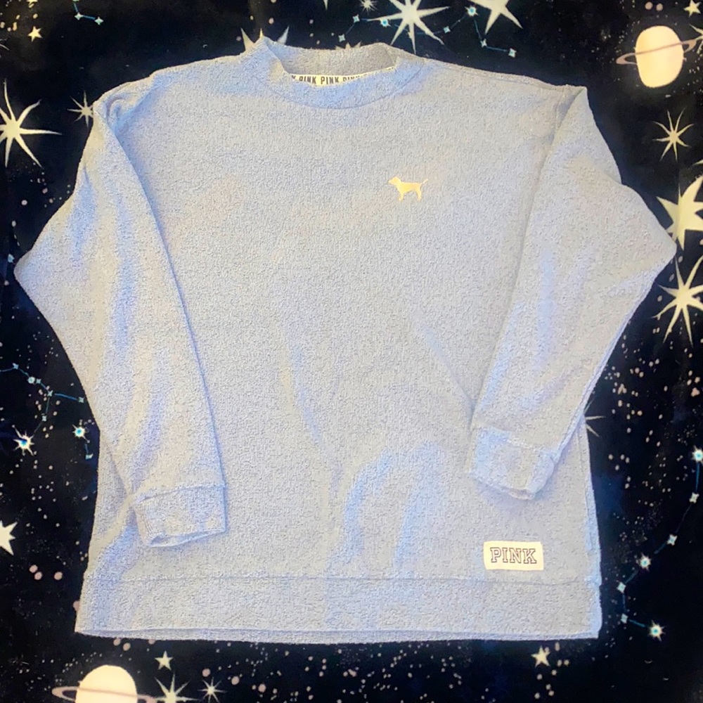 Light Blue Cowl Neck Sweatshirt from PINK